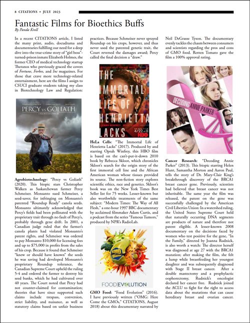 Fantastic Films for Bioethics Buffs